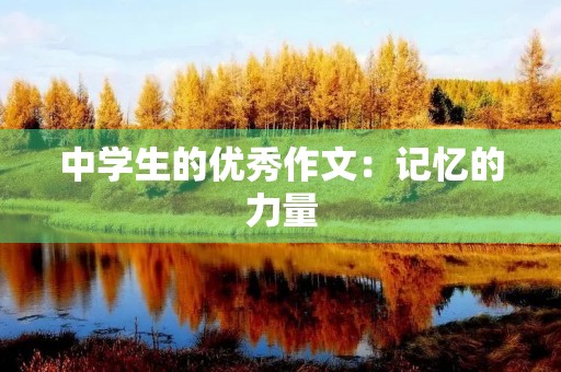中学生的优秀作文:记忆的力量 中学生的优秀作文:记忆的力量