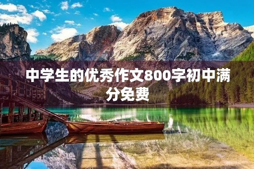 中学生的优秀作文800字初中满分免费 中学生的优秀作文800字初中满分免费