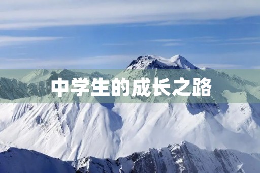 中学生的成长之路