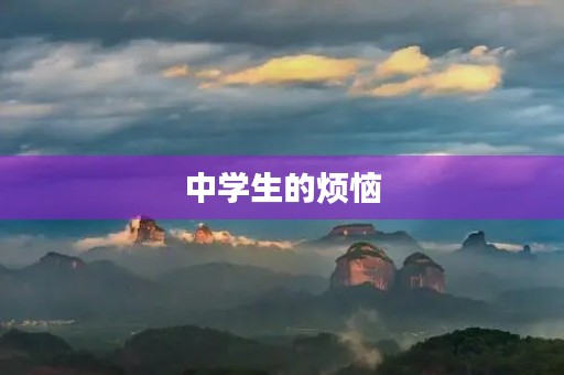 中学生的烦恼