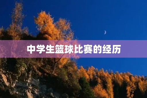 中学生篮球比赛的经历 中学生篮球比赛的经历