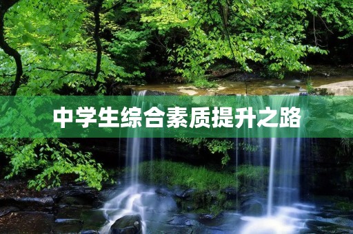 中学生综合素质提升之路