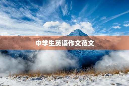 中学生英语作文范文