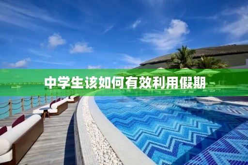 中学生该如何有效利用假期