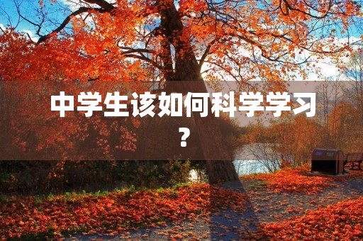 中学生该如何科学学习? 中学生该如何科学学习?