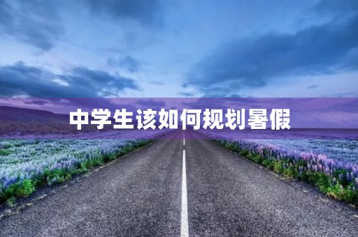 中学生该如何规划暑假 中学生该如何规划暑假