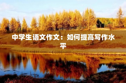 中学生语文作文：如何提高写作水平