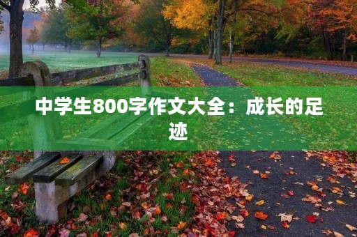 中学生800字作文大全：成长的足迹