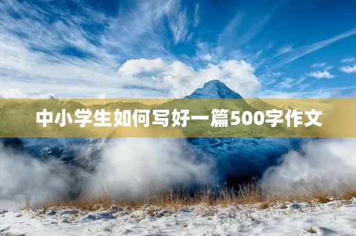 中小学生如何写好一篇500字作文 中小学生如何写好一篇500字作文