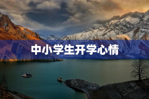 中小学生开学心情