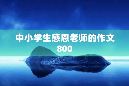 中小学生感恩老师的作文800