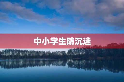 中小学生防沉迷