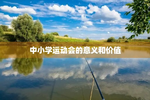 中小学运动会的意义和价值