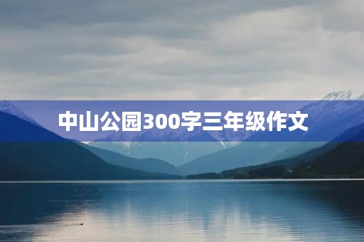 中山公园300字三年级作文