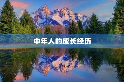 中年人的成长经历 中年人的成长经历