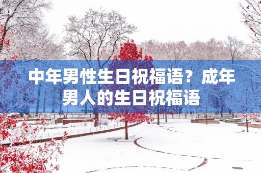 中年男性生日祝福语?成年男人的生日祝福语