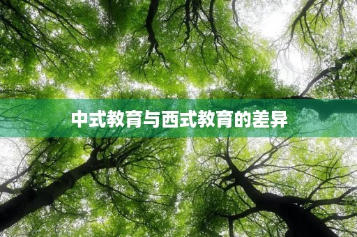 中式教育与西式教育的差异 中式教育与西式教育的差异