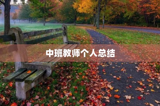 中班教师个人总结