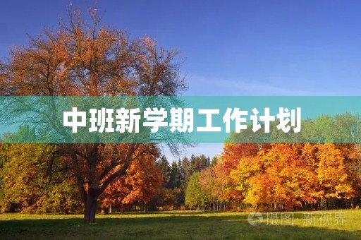 中班新学期工作计划(中班上学期班务计划10篇)