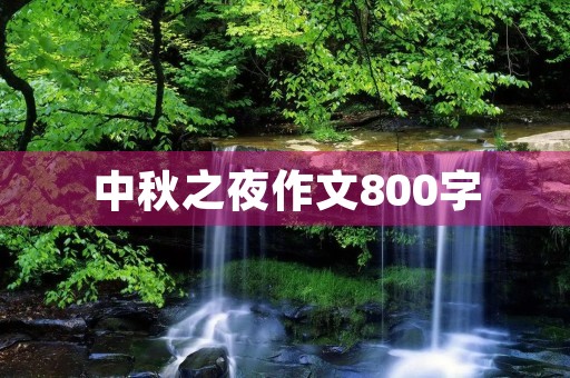 中秋之夜作文800字 中秋之夜作文800字