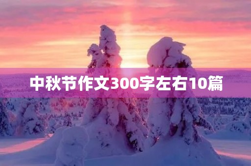 中秋节作文300字左右10篇 中秋节作文300字左右10篇