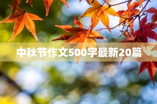 中秋节作文500字最新20篇 中秋节作文500字最新20篇