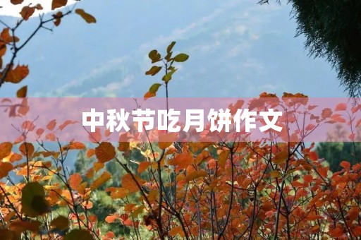中秋节吃月饼作文