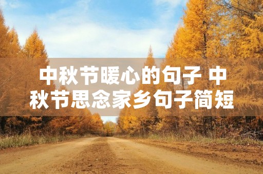 中秋节暖心的句子 中秋节思念家乡句子简短