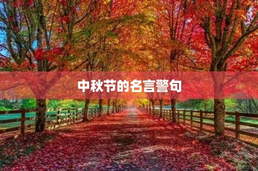 中秋节的名言警句，中秋节的名言警句摘抄大全