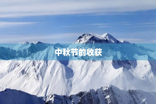 中秋节的收获