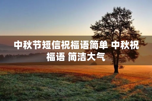 中秋节短信祝福语简单 中秋祝福语 简洁大气