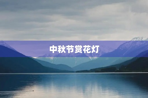 中秋节赏花灯 中秋节赏花灯