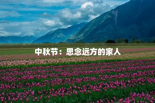 中秋节：思念远方的家人