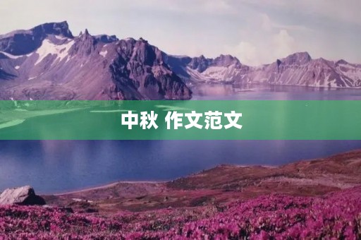 中秋 作文范文 中秋 作文范文