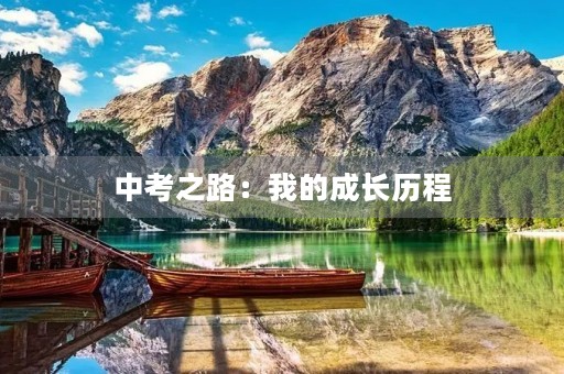 中考之路:我的成长历程 中考之路:我的成长历程