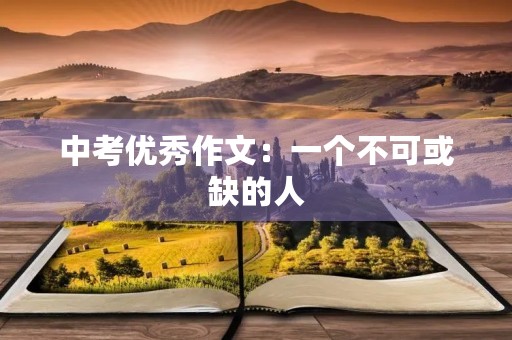 中考优秀作文：一个不可或缺的人