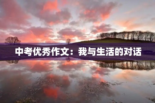 中考优秀作文：我与生活的对话