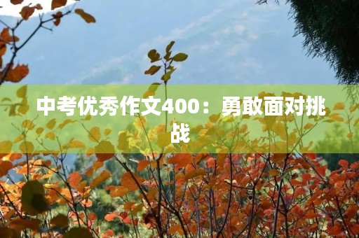 中考优秀作文400：勇敢面对挑战