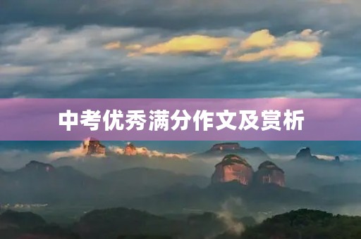中考优秀满分作文及赏析