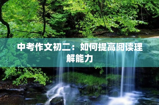 中考作文初二:如何提高阅读理解能力 中考作文初二:如何提高阅读理解能力