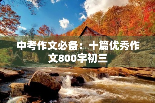 中考作文必备：十篇优秀作文800字初三
