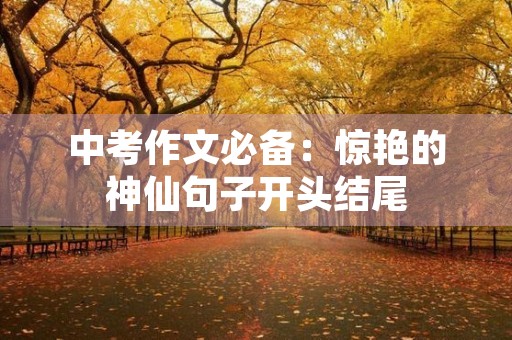 中考作文必备：惊艳的神仙句子开头结尾