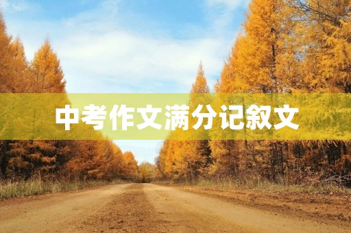 中考作文满分记叙文