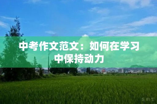 中考作文范文:如何在学习中保持动力 中考作文范文:如何在学习中保持动力