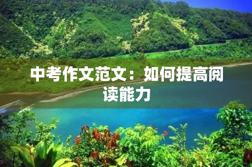 中考作文范文：如何提高阅读能力