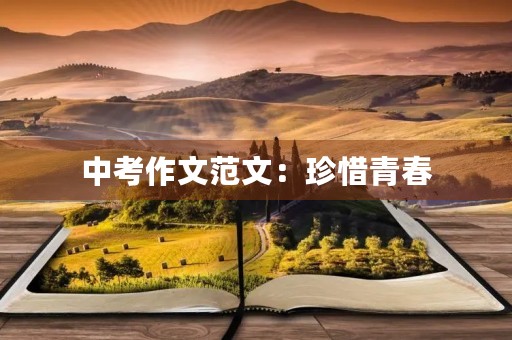 中考作文范文:珍惜青春,拥抱未来 中考作文范文:珍惜青春,拥抱未来