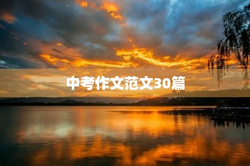 中考作文范文30篇 中考作文范文30篇