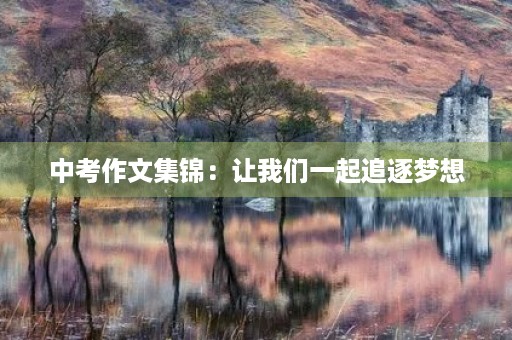 中考作文集锦：让我们一起追逐梦想