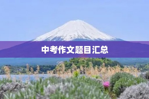 中考作文题目汇总 中考作文题目汇总