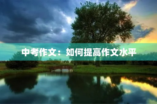 中考作文：如何提高作文水平